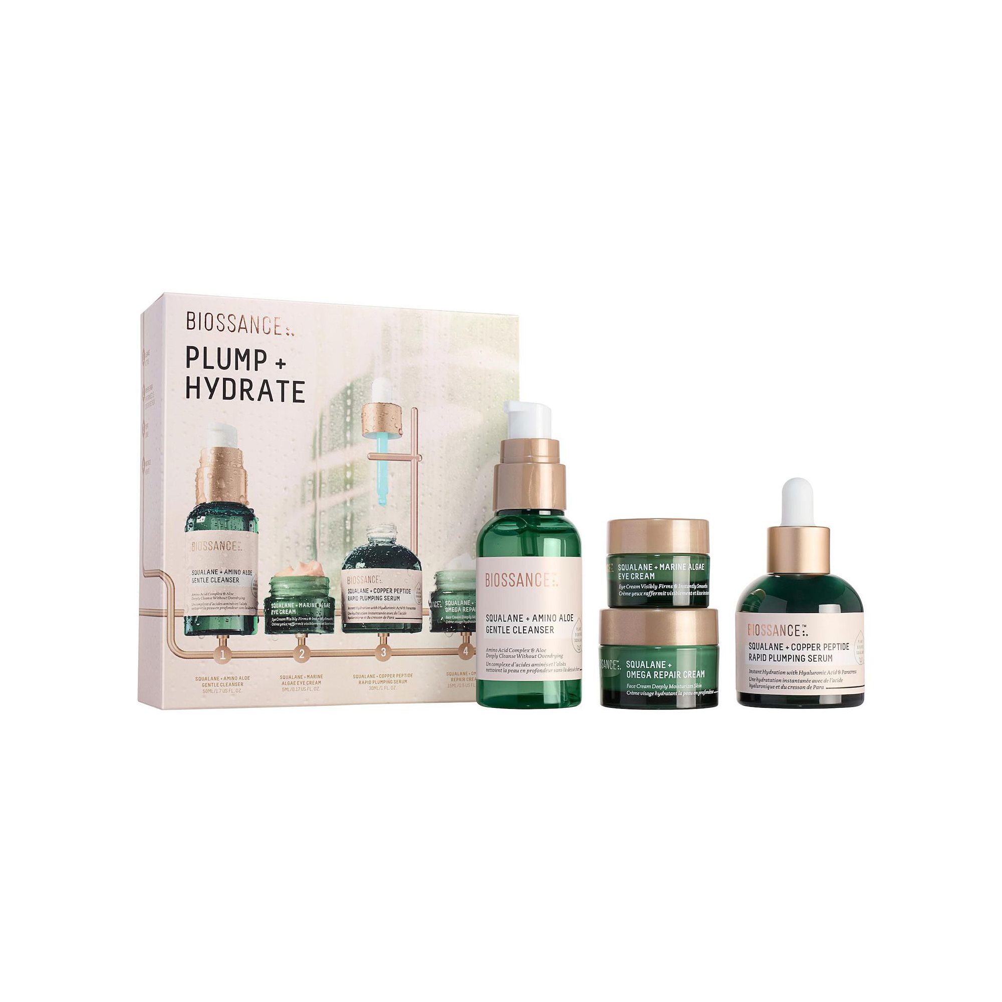 Biossance Plump + Hydrate Bestsellers Routine Set, None