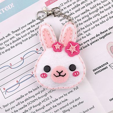 Pulsar Felt Bunny Keychain