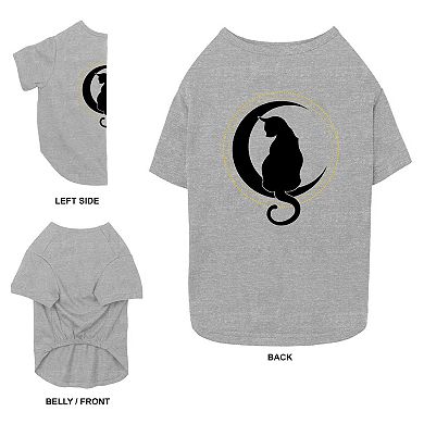 Mad Engine Global Cat And Moon Silhouette Pet Tee