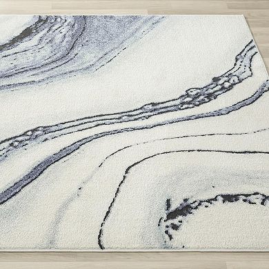 Luxe Weavers Modern Abstract Marbled Area Rug