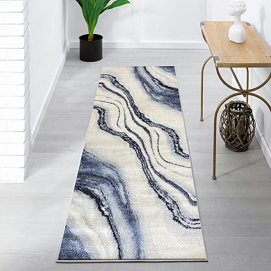Luxe Weavers Modern Abstract Marbled Area Rug