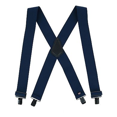 Perry Suspenders Men's Big & Tall Solid Color X-Back Clip-End Suspenders