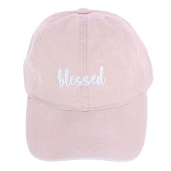 David & Young Women's Blessed Embroidered Denim Baseball Cap Hat