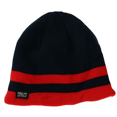 Polar Extreme Kids' Striped Beanie With Texting Glove Set
