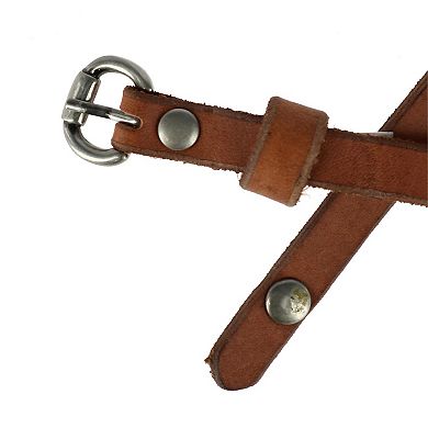 Ctm Women's Skinny Leather Belt