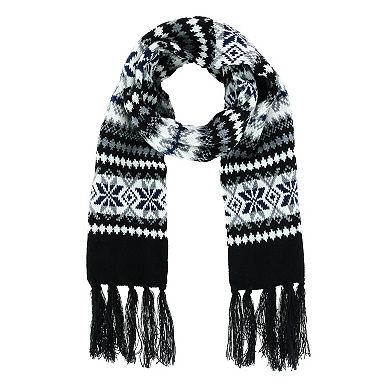 Connex Gear Women's Snowflake Print Hat Scarf And Glommit 3-piece Winter Set