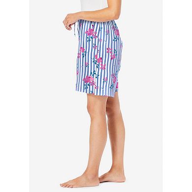 Dreams & Co. Plus Size Print Pajama Shorts