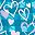 Deep Teal Hearts