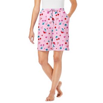 Dreams & Co. Plus Size Print Pajama Shorts