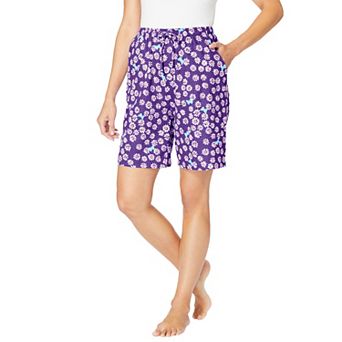 Dreams & Co. Plus Size Print Pajama Shorts