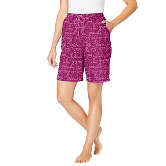 Dreams & Co. Plus Size Print Pajama Shorts