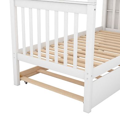 Merax Bunk Bed With Trundle And Storage