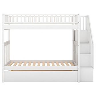Merax Bunk Bed With Trundle And Storage