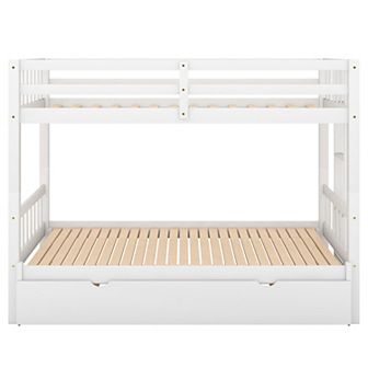 Merax Modern Pull-out Bunk Bed With Trundle