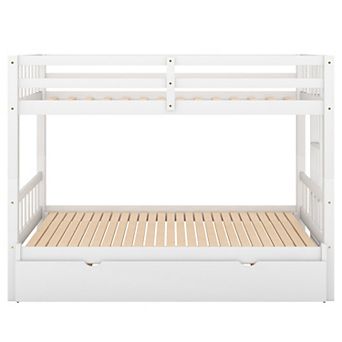 Merax Modern Pull-out Bunk Bed With Trundle