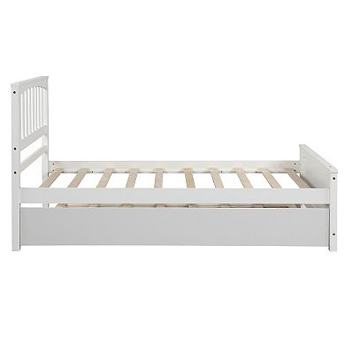 Merax Platform Bed With Trundle
