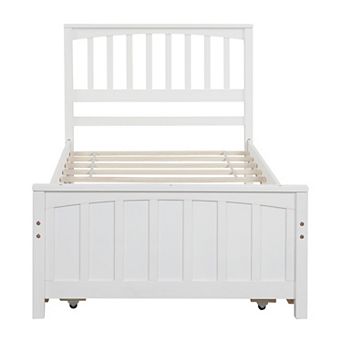 Merax Platform Bed With Trundle