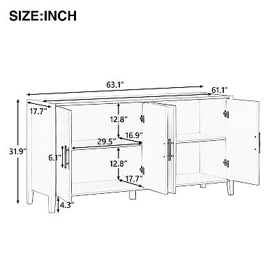 Merax Accent Storage Cabinet Sideboard Wooden Cabinet