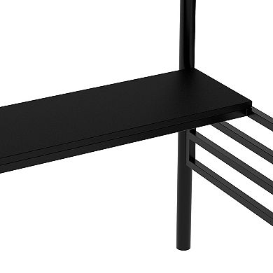 Merax Metal Loft Bed Frame With Desk