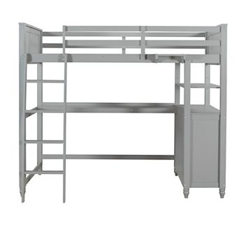 Merax Loft Bed With Drawers And Desk
