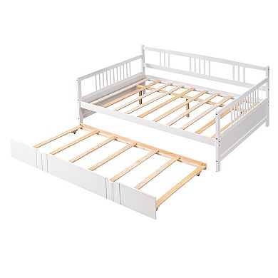 Merax Daybed Wood Bed With Trundle
