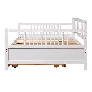 Merax Daybed Wood Bed With Trundle