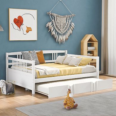 Merax Daybed Wood Bed With Trundle