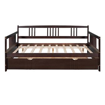 Merax Daybed Wood Bed With Trundle