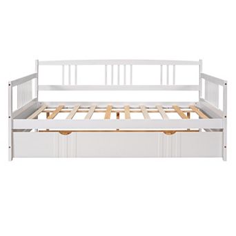 Merax Daybed Wood Bed With Trundle