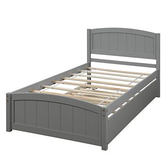 Merax Platform Bed With Trundle