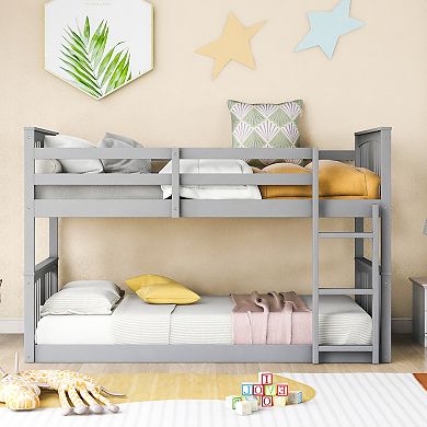Merax Twin Over Twin Bunk Bed With Ladder