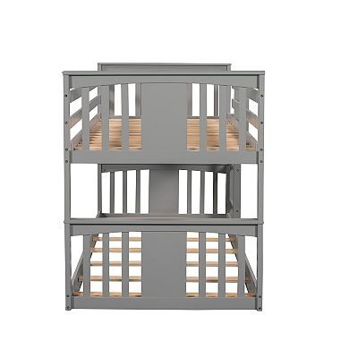 Merax Twin Over Twin Bunk Bed With Ladder