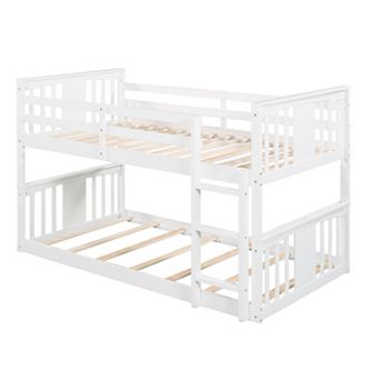 Merax Twin Over Twin Bunk Bed With Ladder