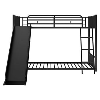 Merax Metal Bunk Bed With Slide Ladder
