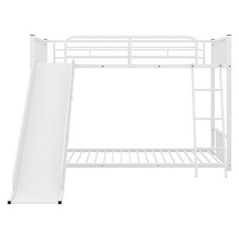 Merax Metal Bunk Bed With Slide Ladder