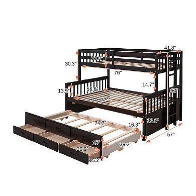 Merax Twin-over-full Bunk Bed With Twin Size Trundle