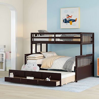 Merax Twin-over-full Bunk Bed With Twin Size Trundle