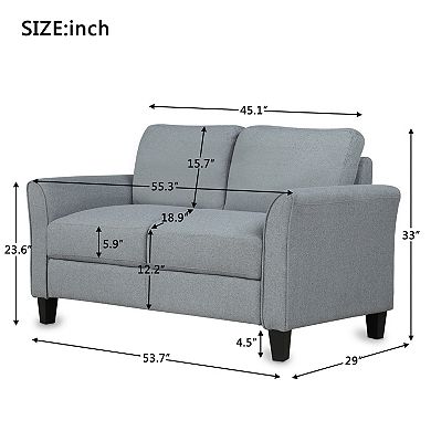 Merax Living Room Furniture Love Seat Sofa Double Seat Sofa