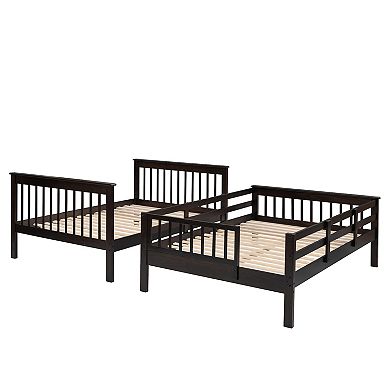 Merax Stairway Full-over-full Bunk Bed With Storage And Guard Rail For Bedroom