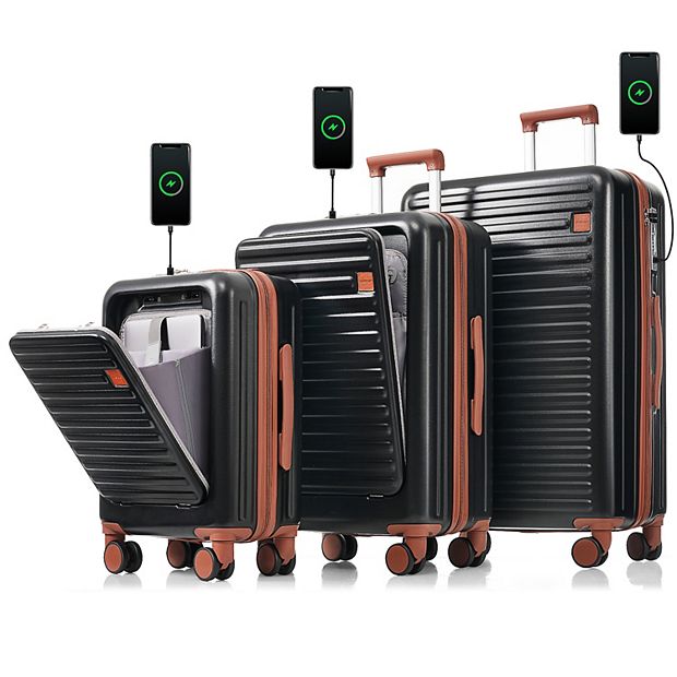 【新品未使用】TAKE OUT 5個セット Merax Luggage Sets 3 Piece, Front Opening Design Airline Certified