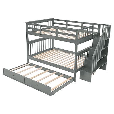 Merax Full-over-full Bunk Bed With Twin Size Trundle