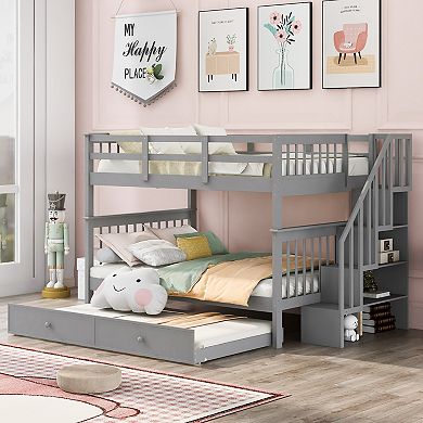 Merax Full-over-full Bunk Bed With Twin Size Trundle