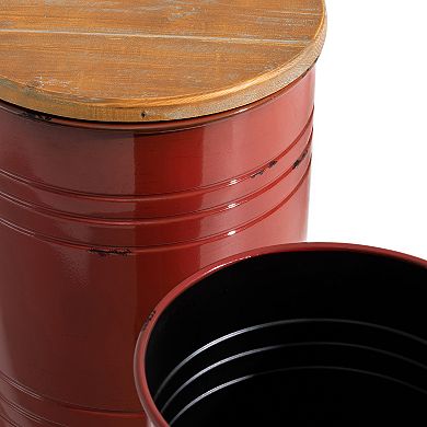 Glitzhome Rustic End Table Set Of 2