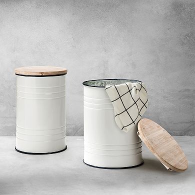 Glitzhome Rustic End Table Set Of 2