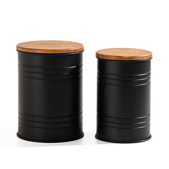 Glitzhome Rustic End Table Set Of 2