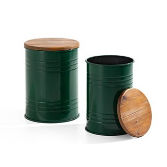 Glitzhome Rustic End Table Set Of 2