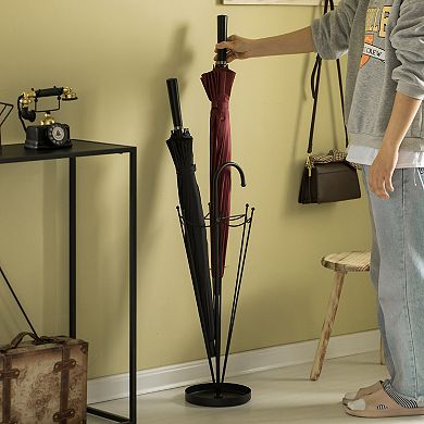 Black Umbrella Shaped Creative Umbrella Holder Stand
