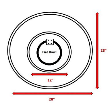 LSI Fiber Reinforced Concrete Outdoor Fire pit