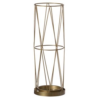 Gold Round Vertical Design Umbrella Holder Stand for with Drip Water Tray