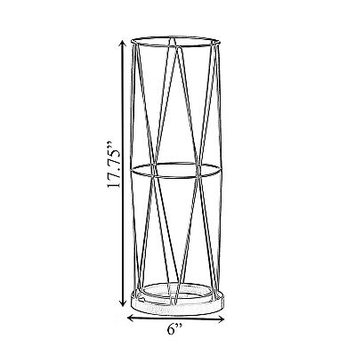 Gold Round Vertical Design Umbrella Holder Stand for with Drip Water Tray